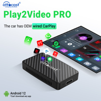 OTTOCAST Play2Video Pro Wired to Wireless CarPlay Android Auto Adapter TV Video AI Box for Youtuber for Netflix Car Accessories