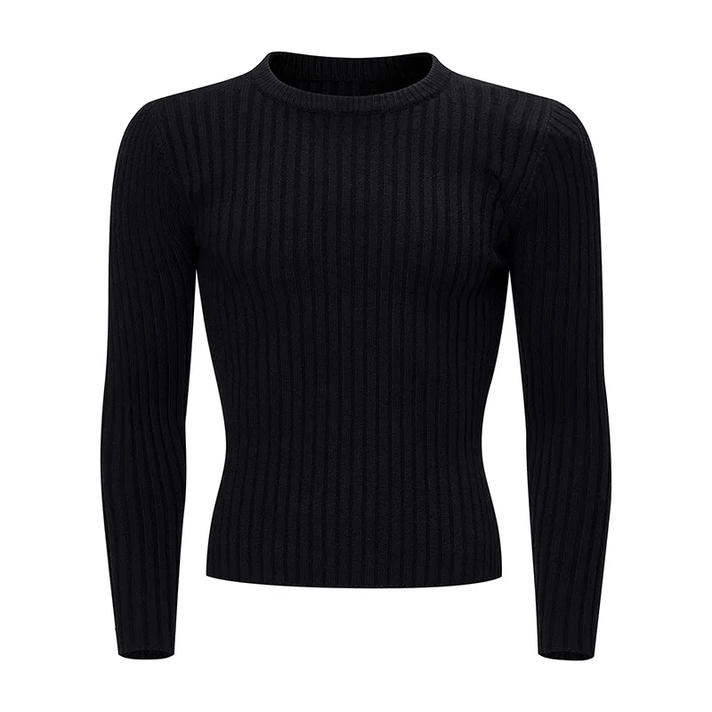 MWJLPWQ الأبيض قصيرة الكتف سترة مبطنة الرجال الخريف الشتاء الأساسية مضلع مخطط الجولة الرقبة سليم صالح تريكو للرجال 12333