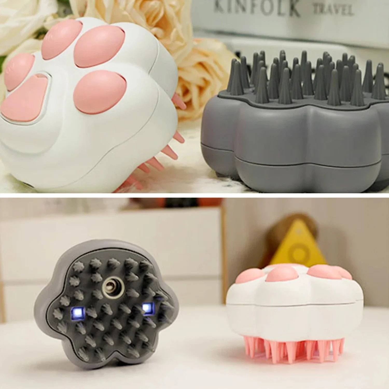 Adorable 4-in-1 UV Steam Brush Comb for Dogs and Cats - Ideal Grooming Tool for Warm Months - Sterilizing, Bathing, and Massagin