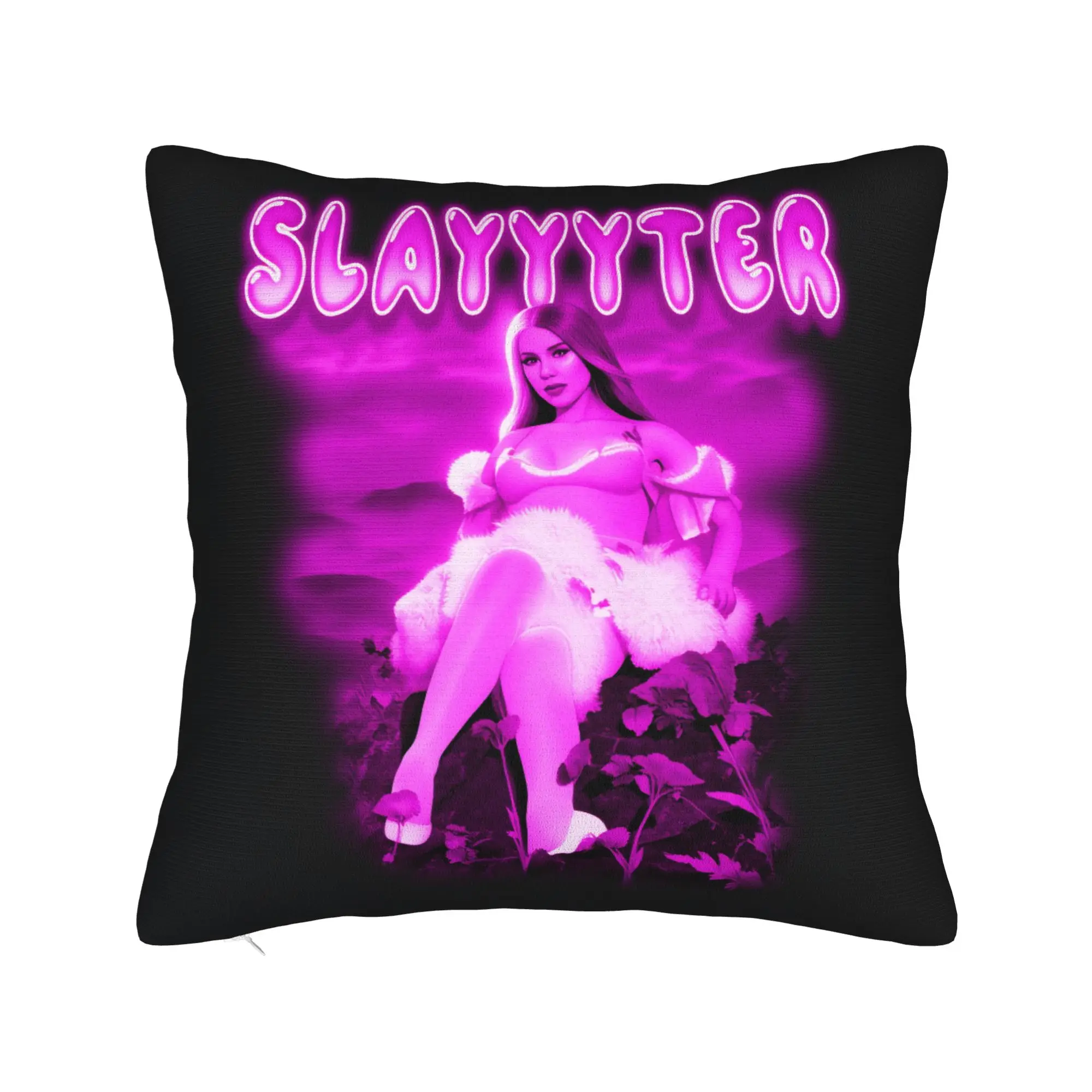 New Singer Slayyyter Merch Pillow Cover  Funny Pillow Case For Sofa Home Decor Comfy Pillowcases Gift