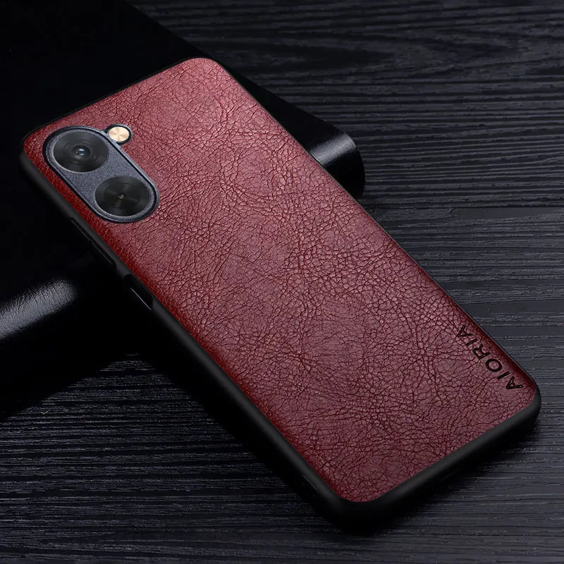 Leather Case For Realme 10 4G Luxury Business Style Retro Litchi Pattern Back Cover for Oppo Realme 10 Pro Plus phone case