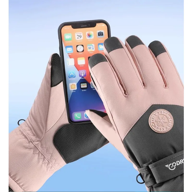 Thermal Winter Cycling Gloves - Windproof Waterproof Ski for Men Women, Touchscreen Motorcycle Riding Gloves