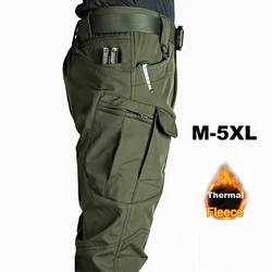 Pantaloni cargo multitasche invernali da uomo Cappuccio da pesca tattico Pantaloni da caccia da escursionismo da campeggio Antivento elastico Shakskin caldo S-5XL