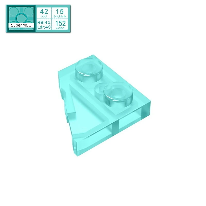 10pcs Plate 2x2 Left Wedge Bricks Collections Bulk Modular For Technical Pieces of Toys Parts Building Blocks Compatible 24299