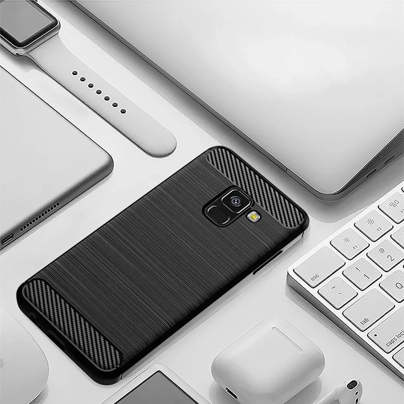 Case For Samsung Galaxy J6 2018 Case Silicone TPU Bumper Shockproof Carbon Cover for Samsung Galaxy J6 2018 J600 Feel2 On6 Case