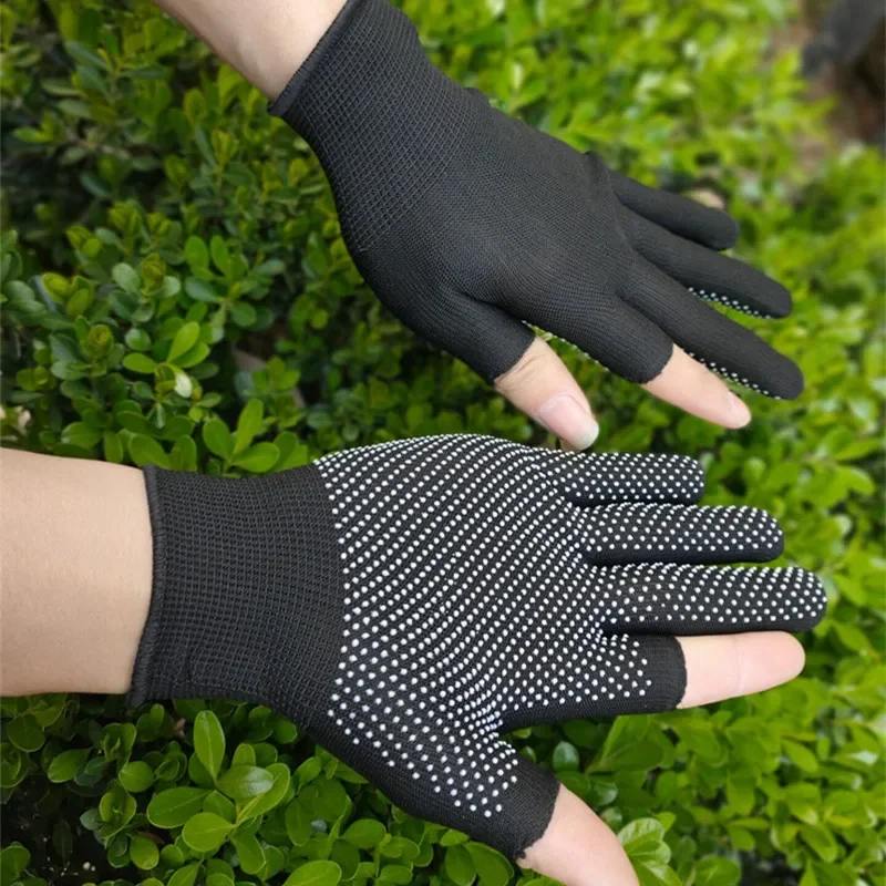 Nylon Anti-slip Fishing Gloves Three Fingers Dispensing Cut Fishing Outdoor Sports Breathable Fishing Gloves Half Finger