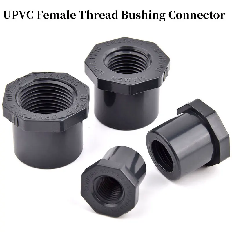 1/5/10Pcs UPVC Female Thread Bushing Straight Connector Aquarium Fish Tank Fittings Adapter Garden Irrigation Plastic Tube Joint