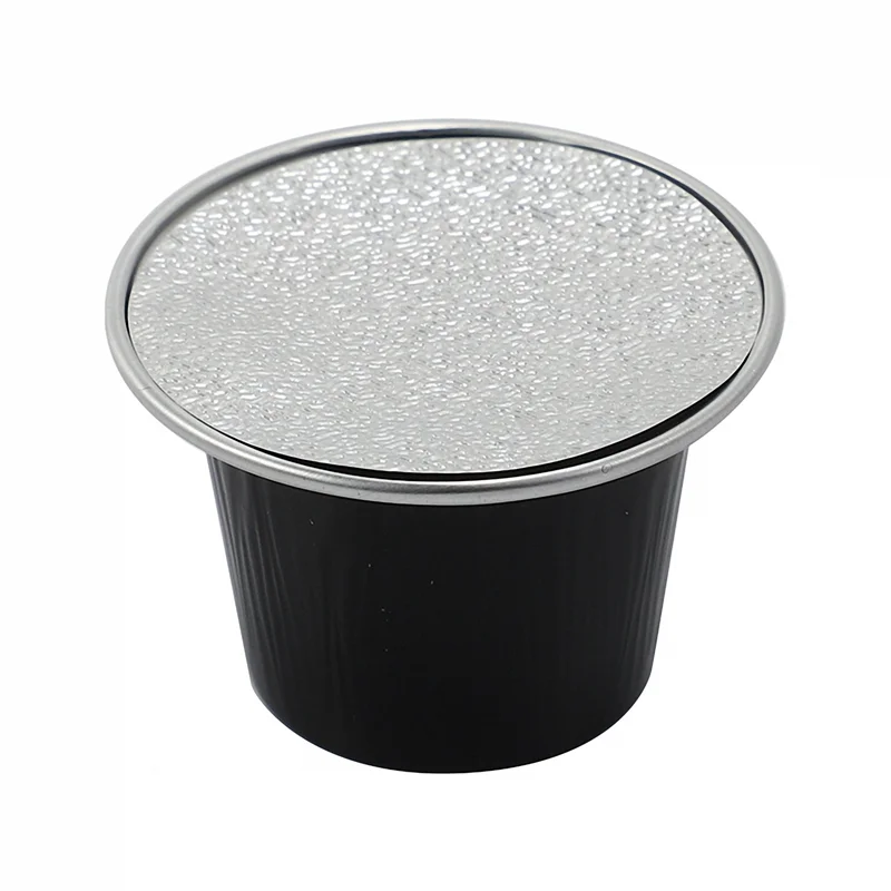 A68M-100 Sets Refillable Coffee Capsules Cup Disposable Coffee Capsules Packaging Cafe Supplies For Nespresso Black