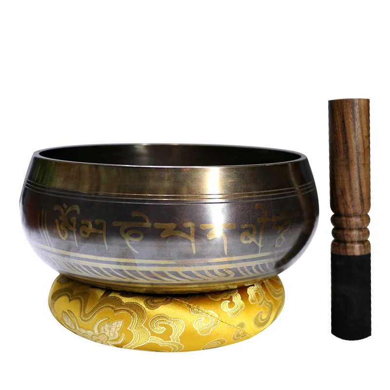 Tibetan bowl Nepal handmade Tibet Buddha sound bowl Yoga Meditation Chanting Bowl Brass Chime Handicraft music therapy Bowl