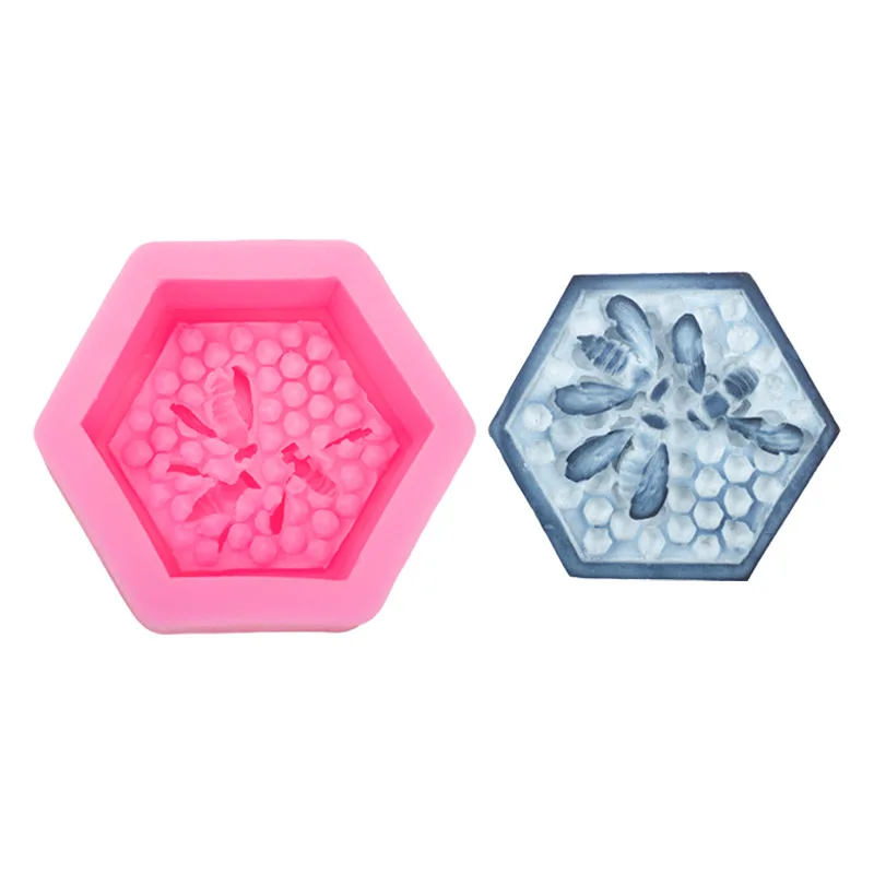 DIY three-dimensional 3D honeycomb bee fondant silicone mold 19-38