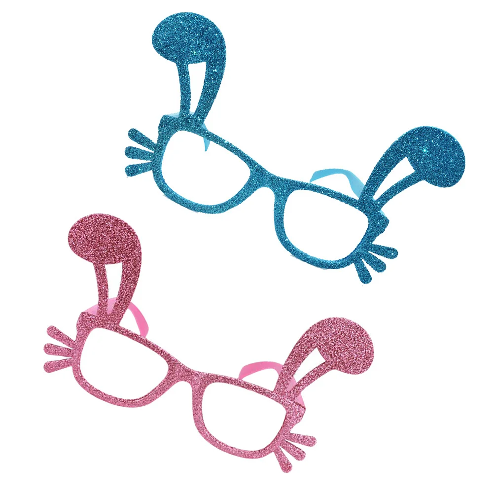 

2Pcs Creative Rabbit Glasses Funny Cartoon Eyeglasses Party Decoration Lightweight Comfortable Costume Gifts Rabbit Glasses