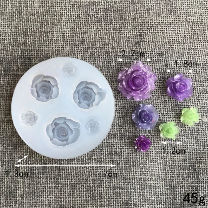 Moules en Silicone pour ornement petites fleurs, 6 Styles, bijoux en époxy, moule à pendentif en résine moulée, adapté à