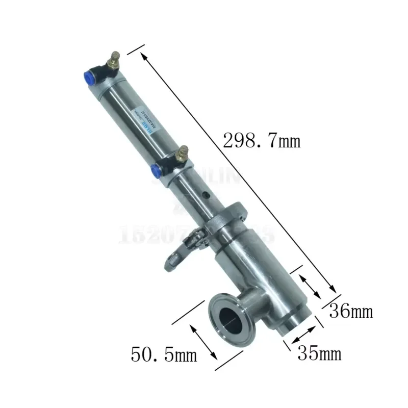 Anti Drip Filling Head DN25 Piston Valve Nozzle for Sauce Paste Liquid Filling Machine Accessories Large Discharge Port