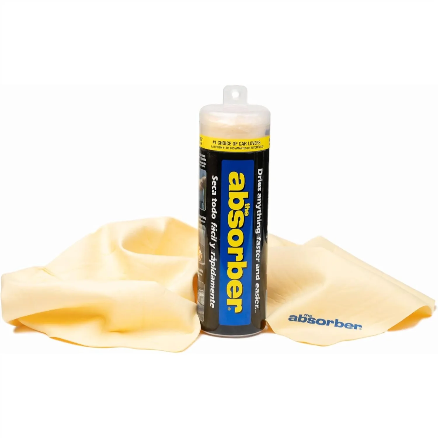 

Synthetic Drying Chamois Cloth for Car - Super Absorbent, Scratch-Free and Washable with Storage Tube