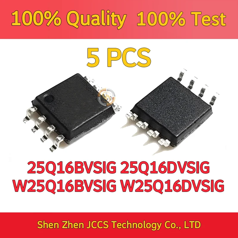 5pcs 25Q16BVSIG 25Q16DVSIG W25Q16BVSIG W25Q16DVSIG sop-8 Chipset 100% New