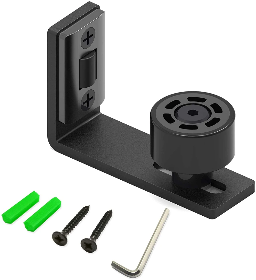 LWZH قابل للتعديل انزلاق الطابق دليل السكك الحديدية سدادة أسود جدار الباب أسفل دليل للانزلاق الحظيرة الباب السكك الحديدية الملحقات