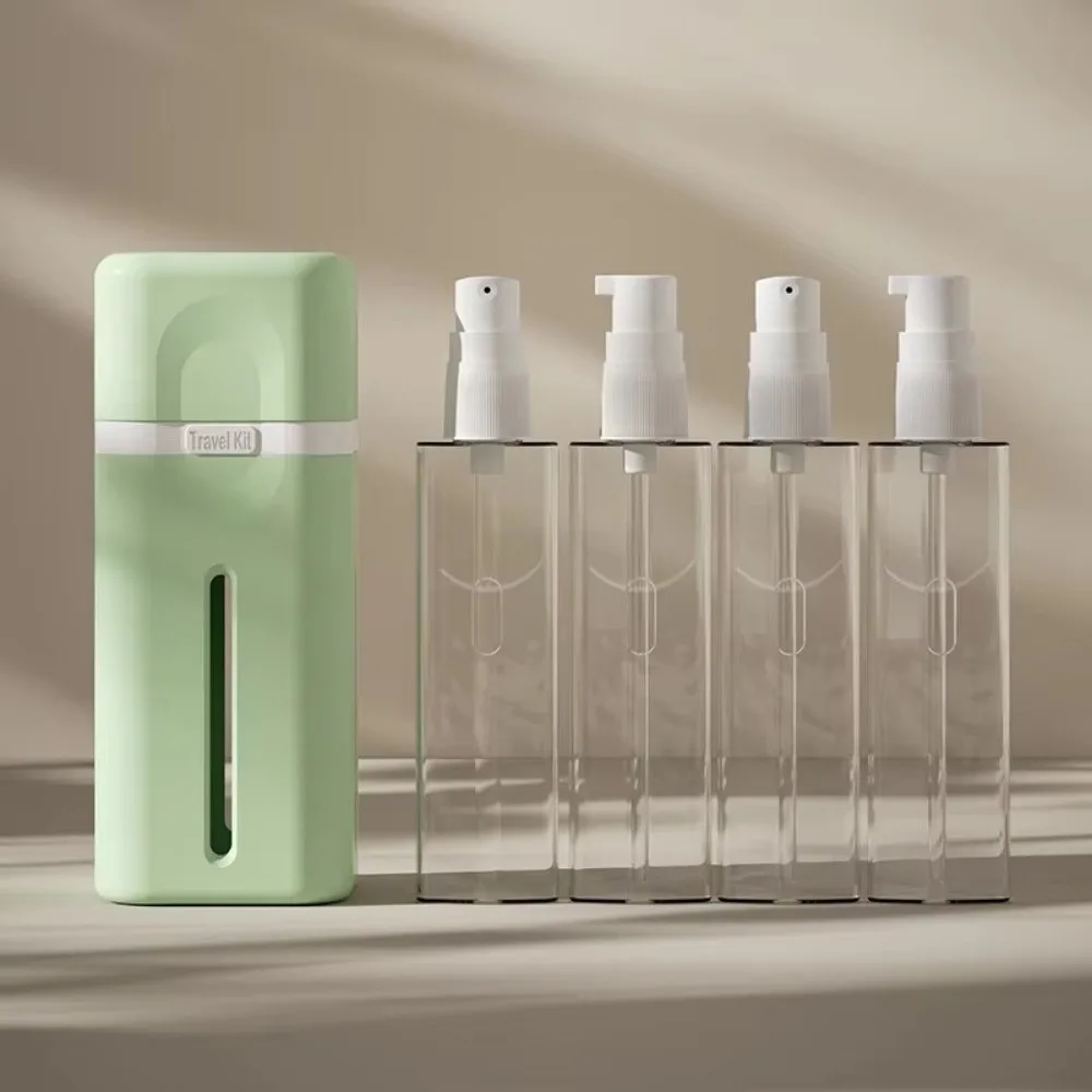 4-in-1 Reise-Nachfüllflaschen, wiederverwendbare, auslaufsichere Lotions-Squeeze-Flaschen, abnehmbar, platzsparend, geteilte Flasche für die Duschnutzung – Detail 10