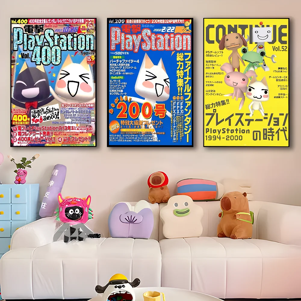 Póster adhesivo de dibujos animados Inoue toro DIY, impresiones whitetaper, carteles, ilustraciones, decoración nórdica del hogar