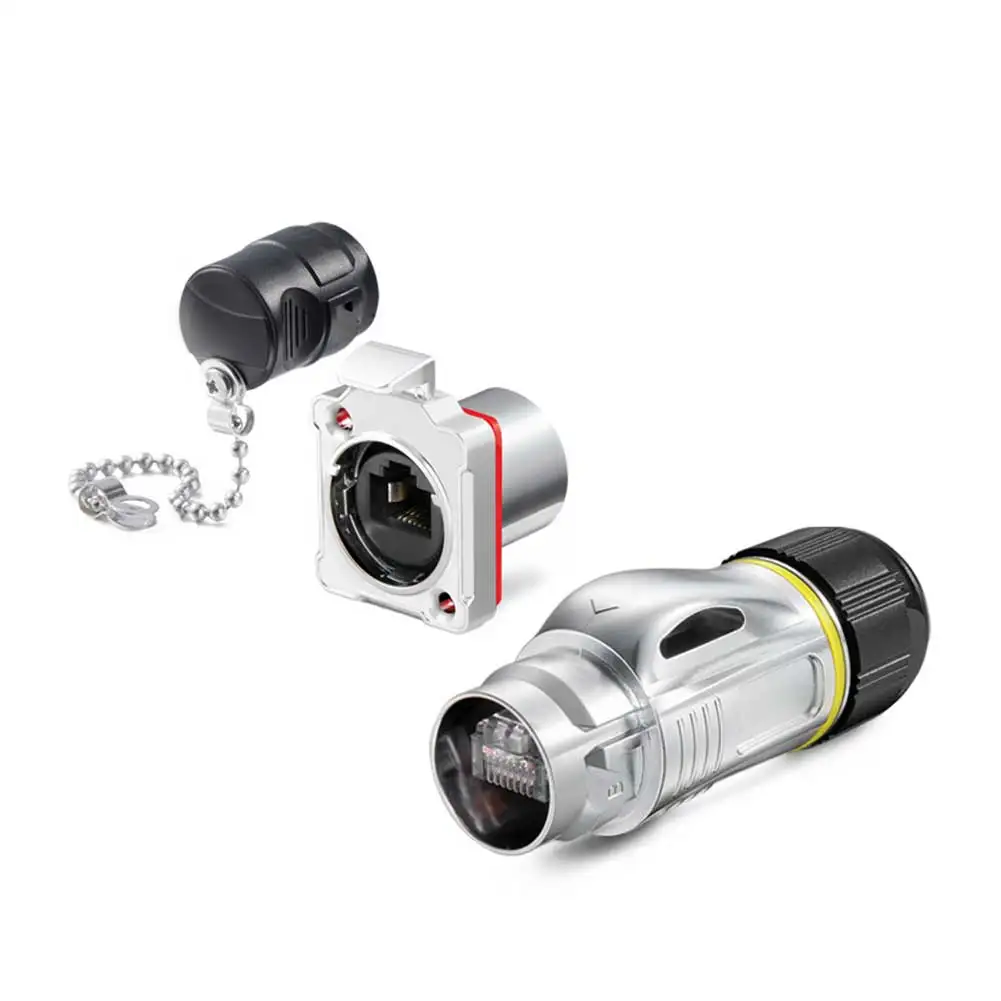 1pc BD-24 Connectors Waterproof For RJ45 Connector For Network Connectivity Automation Equipment Marine Systems Solar Energy