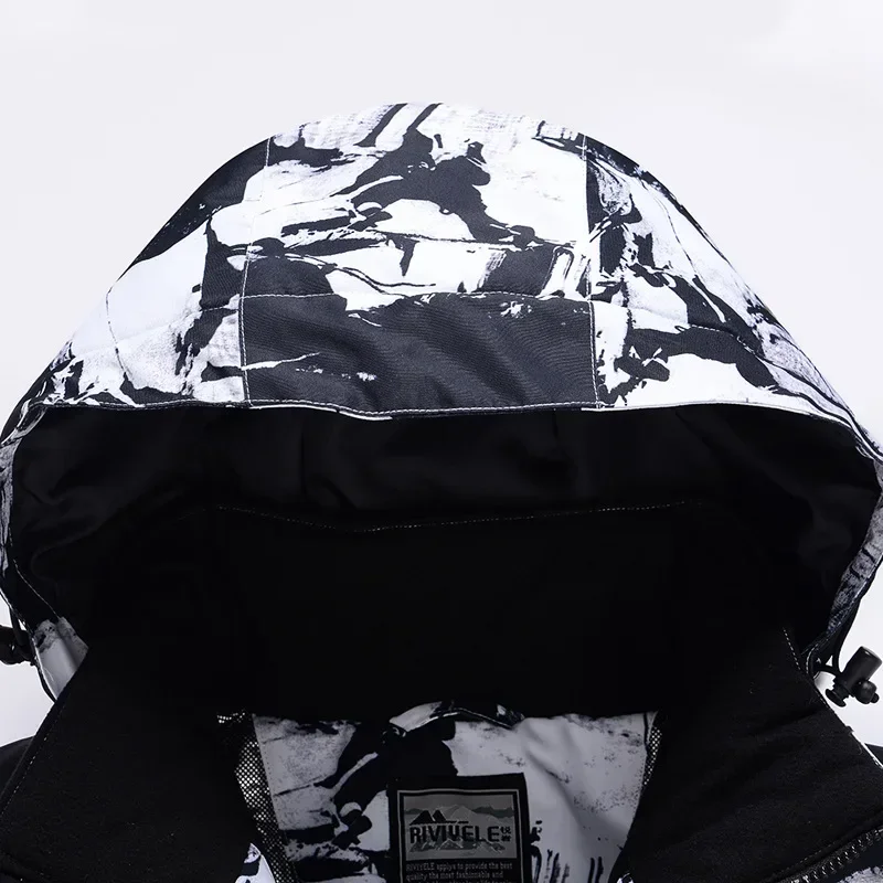 بدلة تزلج لوحة واحدة لوحة مزدوجة للرجال والنساء شتوية خارجية الحرب m وبدلة تزلج مقاومة للرياح OT4 2025 #4