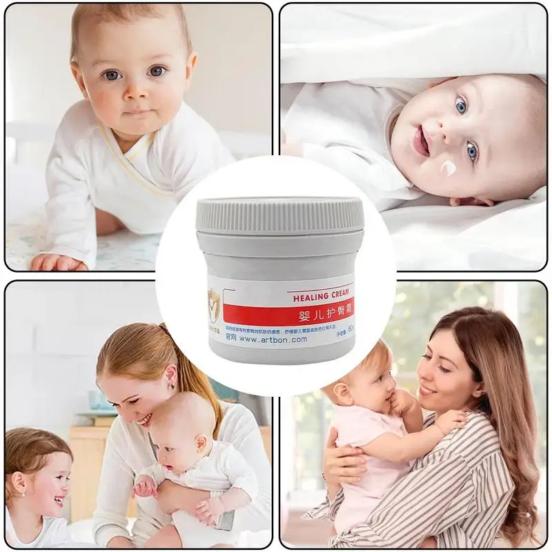 Po-Creme, 60 g, Sabber-Ausschlag und Windelausschlag-Salbe, Baby-Pipile-Windelcreme, nicht reizendes Hautschutzmittel, rissige Feuchtigkeitsspendung