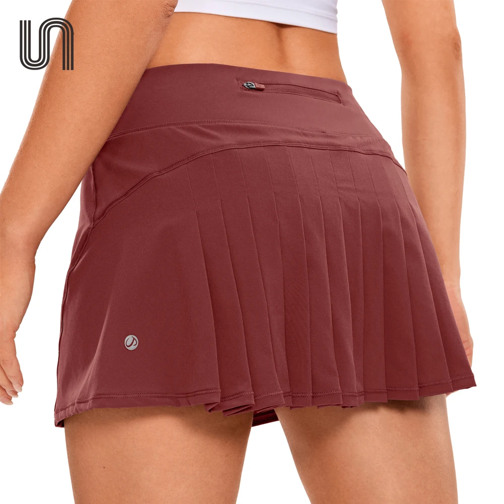 

Wolf Tennis Skirts Women Solid Pleated Athletic Shorts Sport Skort with Pocket Back Zipper A Line Skirts Lady Summer