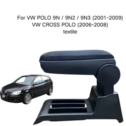 Armrest For VW POLO 9N / 9N2 / 9N3 2001-2009 Textile Custom Fit Center Console Storage Box Vehicle Accessories Comfortable