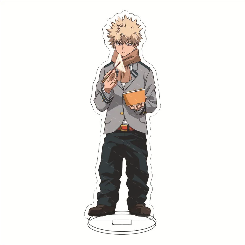 Anime My Hero School Bakugou Katsuki Midoriya Izuku Uraraka Ochako Todoroki Shoto Acrylic Stand Doll Anime Big Figure Model 15CM