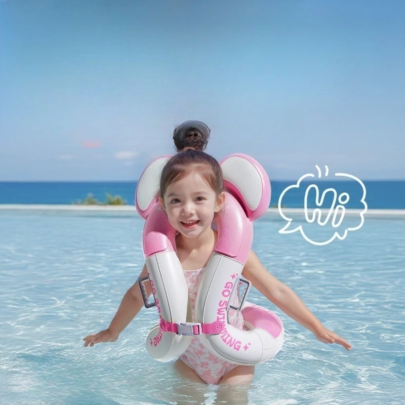 Flotador de natación infantil circular para axilas - Anillo de natación inflable - Libera tus manos - Aprende a nadar con alegría en el verano