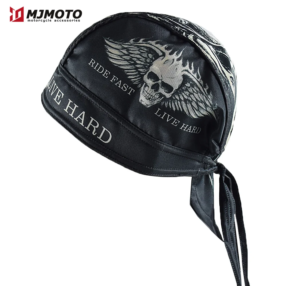 Motorcycle Cycling Headband Outdoor Sport Men Women Bandana Bicycle Head Wrap Summer Running ArmyGreen Skull Pirate Hat Cool