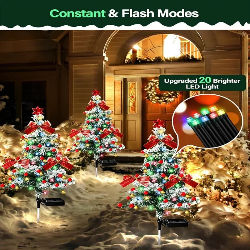 

Cedar Christmas Tree Solar Lights Outdoor Garden Waterproof Pathway Patio Porch Landscape Lawn Lamp Atmosphere Christmas Decor