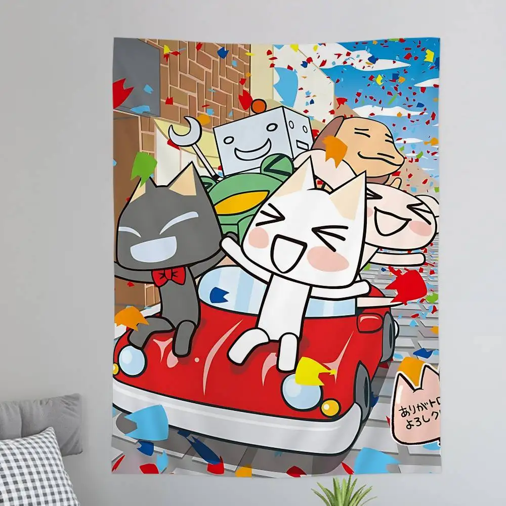 Inoue Toro CUTE Cat Hot Classic Movie Colorful Tapestry Wall Hanging Hippie Wall Hanging Wall Tapestries Wall Hanging Sheets
