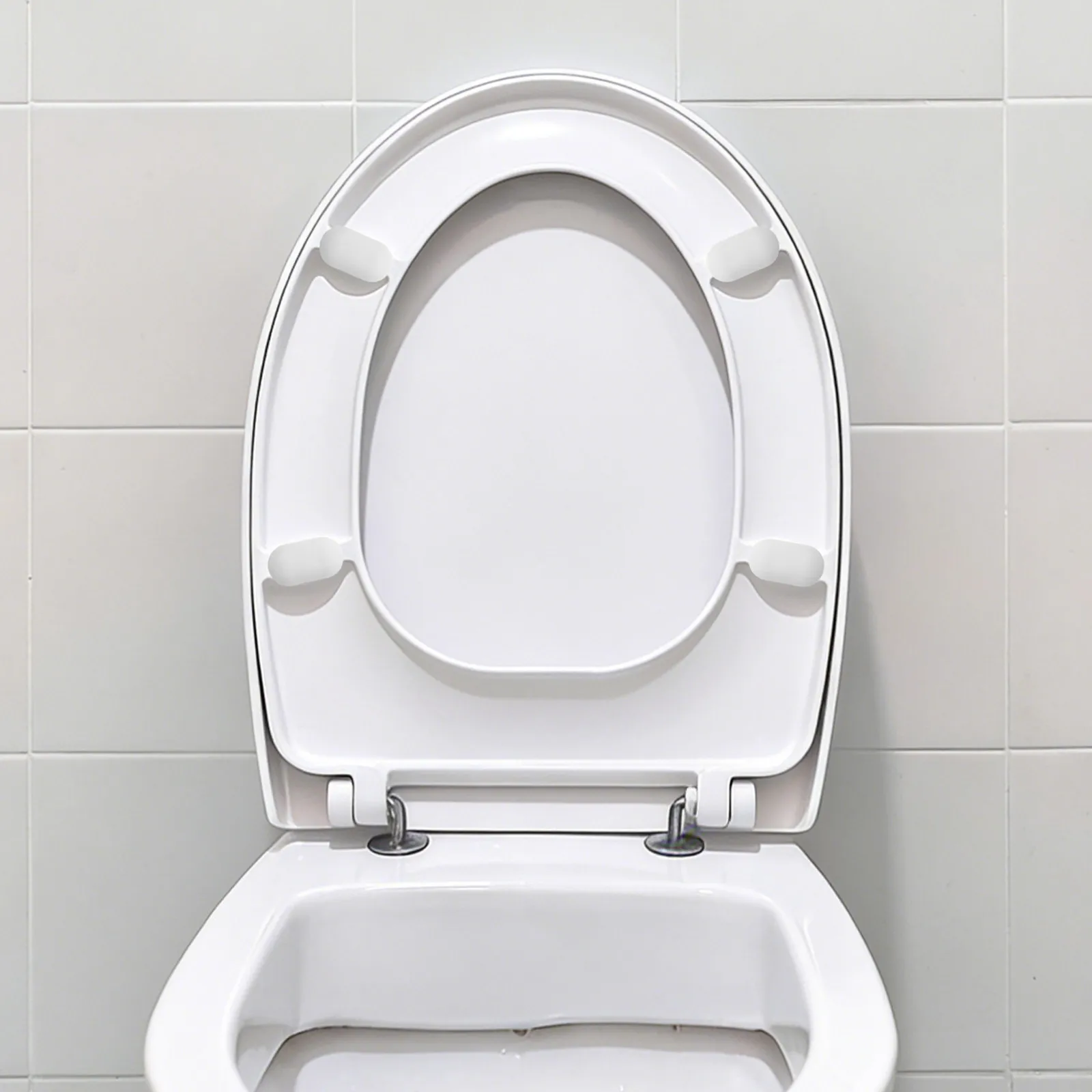 4Pcs Toilet Seat Bumpers Universal Toilet Lid Noise Reduction Pads Soft Cushion Spacers Adhesive Bathroom Seat Buffer