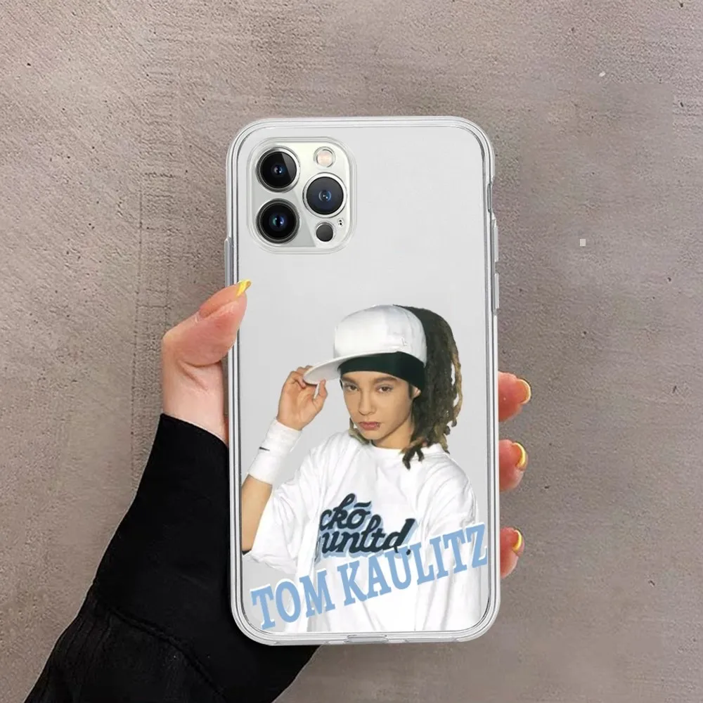 Singer Tom Bill Kaulitz Tokio Hotel Phone Case For iPhone 14 13 12 11 Pro Max Mini X Xs XR 6 7 8 Plus SE 2020 Transparent Case