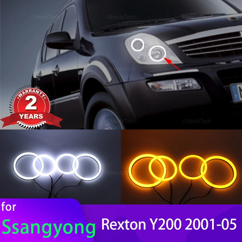 

Switchback Cotton Light Halo Rings DRL LED Angel Eyes Kit For Ssangyong Rexton Y200 2001-2005 Car-styling Headlight Retrofit