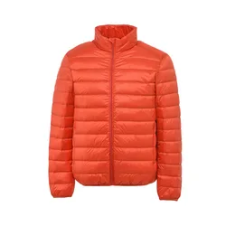 0-10℃ Autumn Fashion Men's Ultra Light Duck Down Jackets Winter Feather Padded Puffy Coat Portable Warm Quilted Outerwear