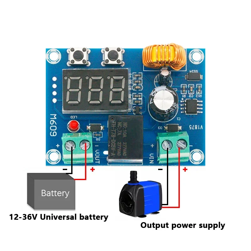 XH-M609 12-36V Battery Low Voltage Disconnect Protection Module DC Output