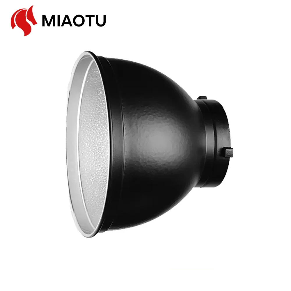 

MIAOTU 7” Standard Reflector Diffuser Lamp Shade Dish 55° Light Angle for Bowen Mount Studio Strobe Flash Light Speedlites