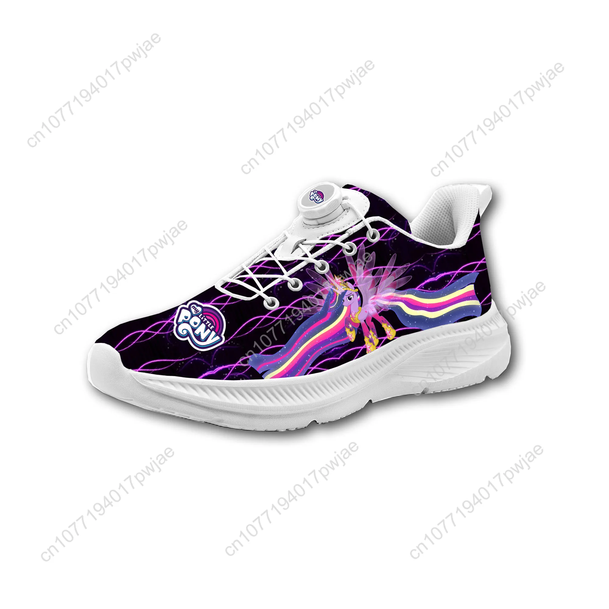 

My Little Pony Twilight Sparkle Mens Womens Casual Hiking Shoes Laceless Rotating Button Sports Shoes lightweight Custom Sneaker