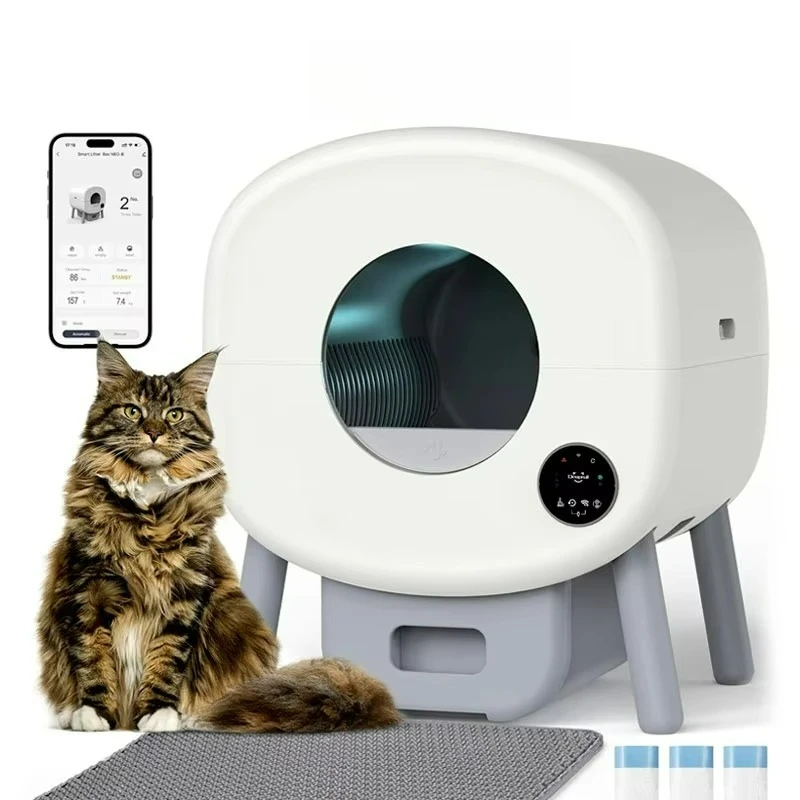 

Smart Cat Litter Box Toilet App Remote Control Self-Cleaning Intelligent Health Monitor Automatic Extra Large Cat Litter Box