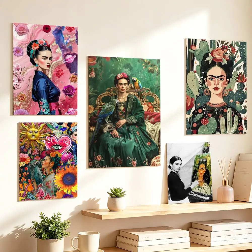 Art F-Frida Kahlo Poster HD Self Adhesive Waterproof Wall Art Ideal for Home Office Dorm Gift