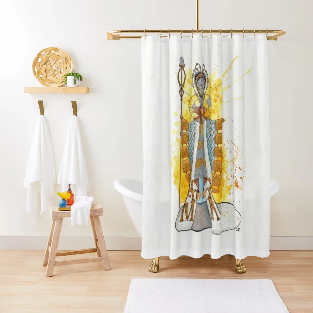 

Sage of Time Shower Curtain Waterproof Bath And Anti-Mold Bathroom Shower Set Curtain