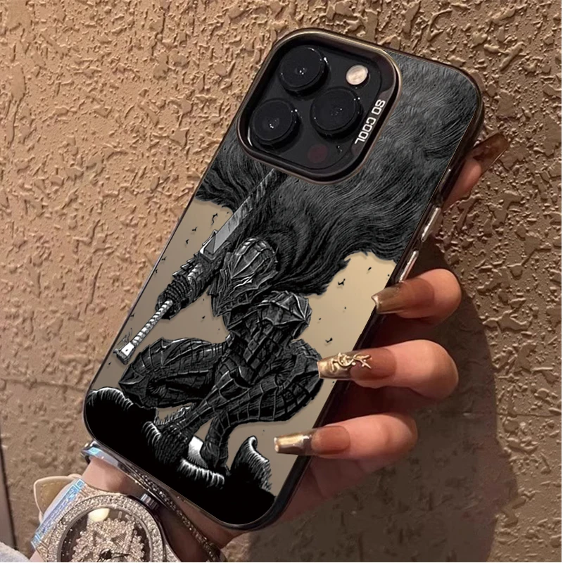 Berserk guts sangue quente anime pc caso de telefone para iphone 17 16 15 14 13 12 11 pro max plus 17 ar 16e x xr xs max capa dura