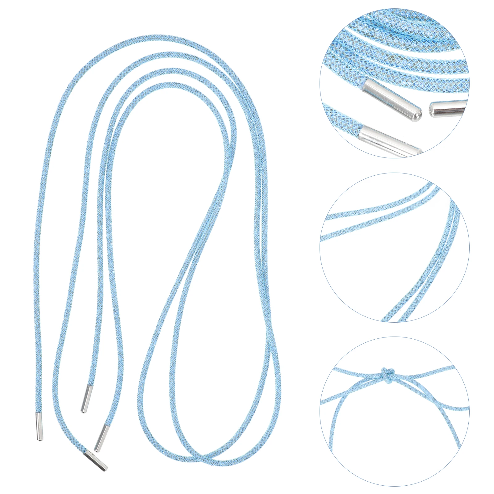 

1 пара шнурков со стразами и кристаллами, круглые кружевные декоративные, прочные, практичные для кроссовок, бега, бега