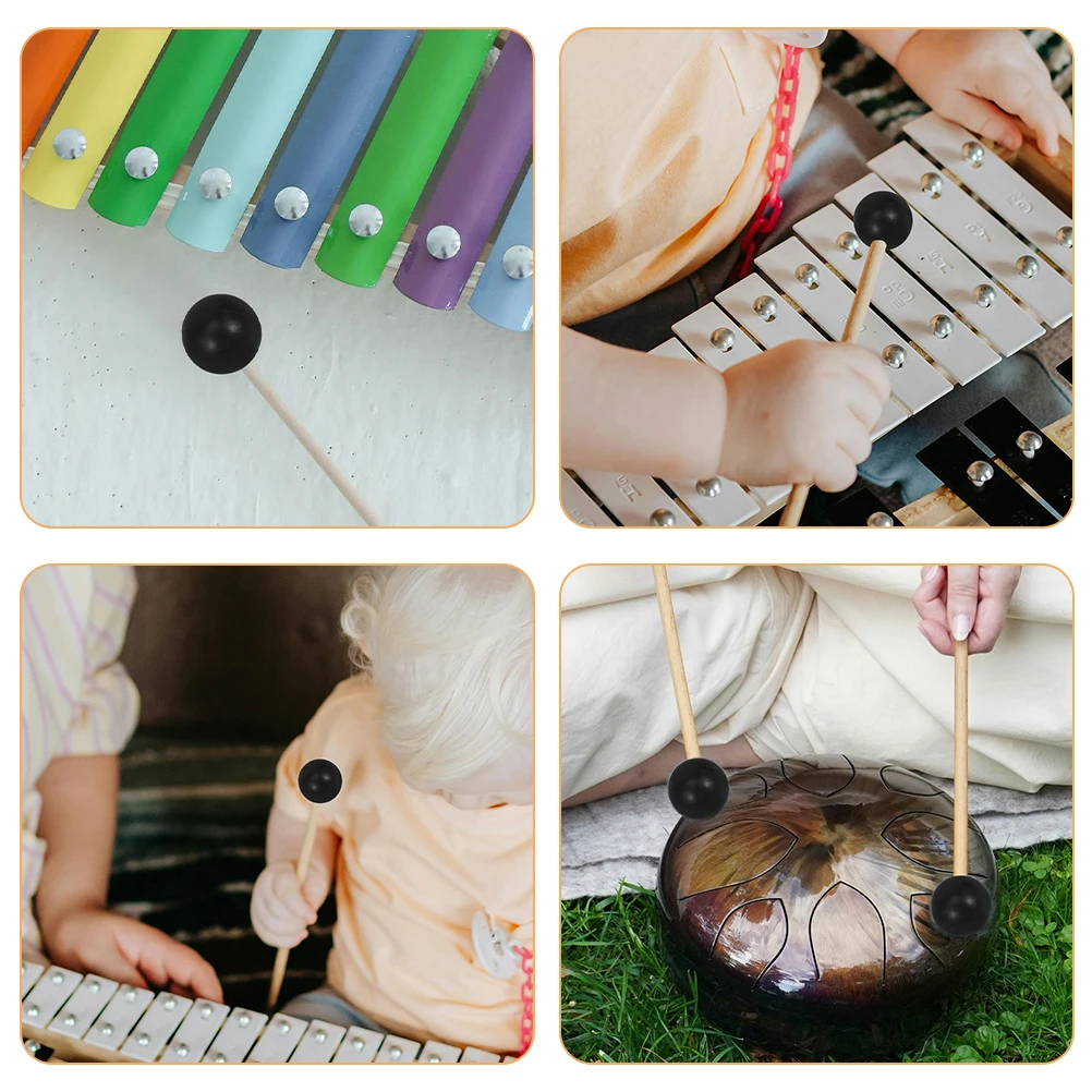 

8pcs Rubber Drumstick Heads Tongue Drum Mallet Head Durable Sturdy Percussion Instrument Supply For Kids Gift Drum Parts