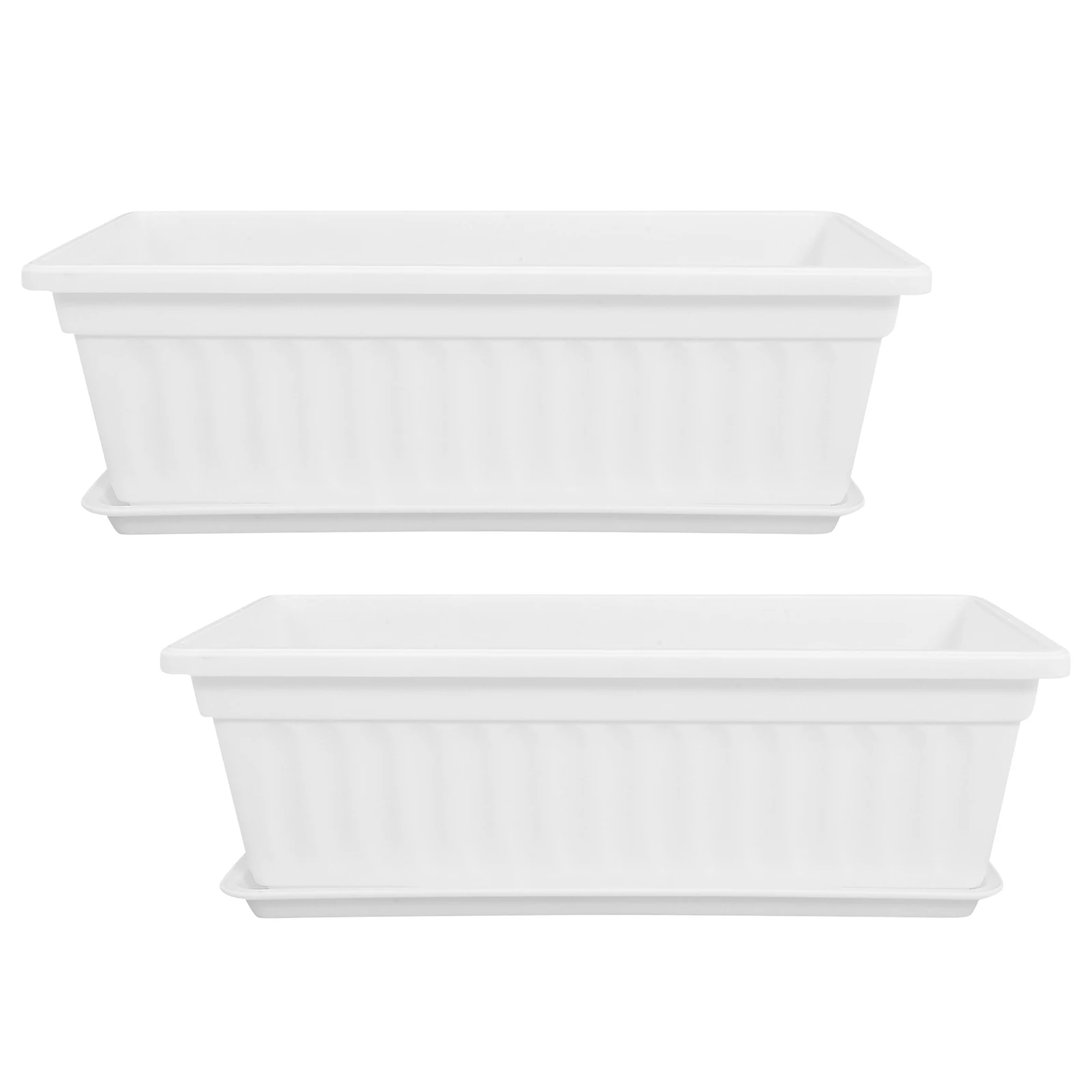 

2pcs Rectangular Planting Pots Thickened Durable Vegetable Flower Garden Container Boxes Outdoor Indoor Gardening Supplies