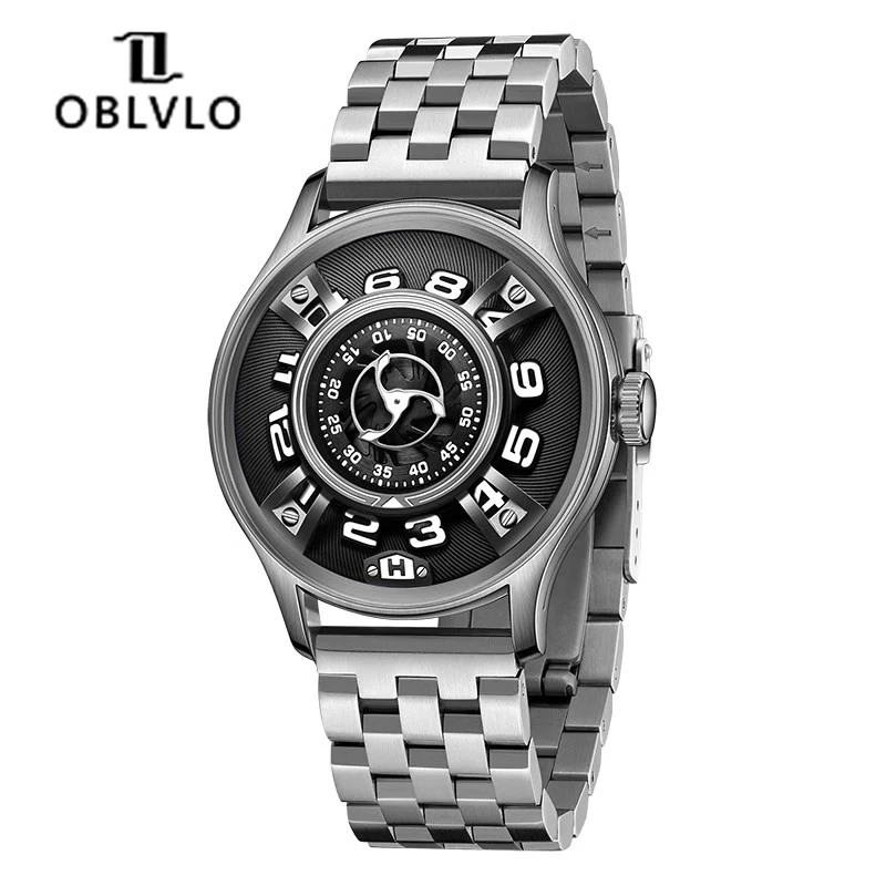 OBLVLO 2024 Light speed concept starship Automatic Mechanical Watch Super Luminous Men Watches Sapphire Glass Waterproof Clock