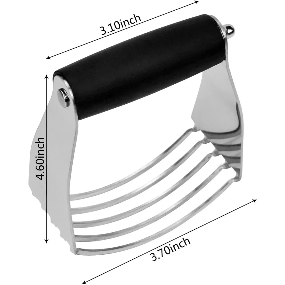 Heavy Duty Stainless Steel Dough Blender Pastry Cutter For Baking Professional Kitchen Tool Efficiently Mixes Butter Into Flour For Pie Crust Biscuits Scones Pastry Dough Maker Manual Food Processor With Ergonomic - view 2