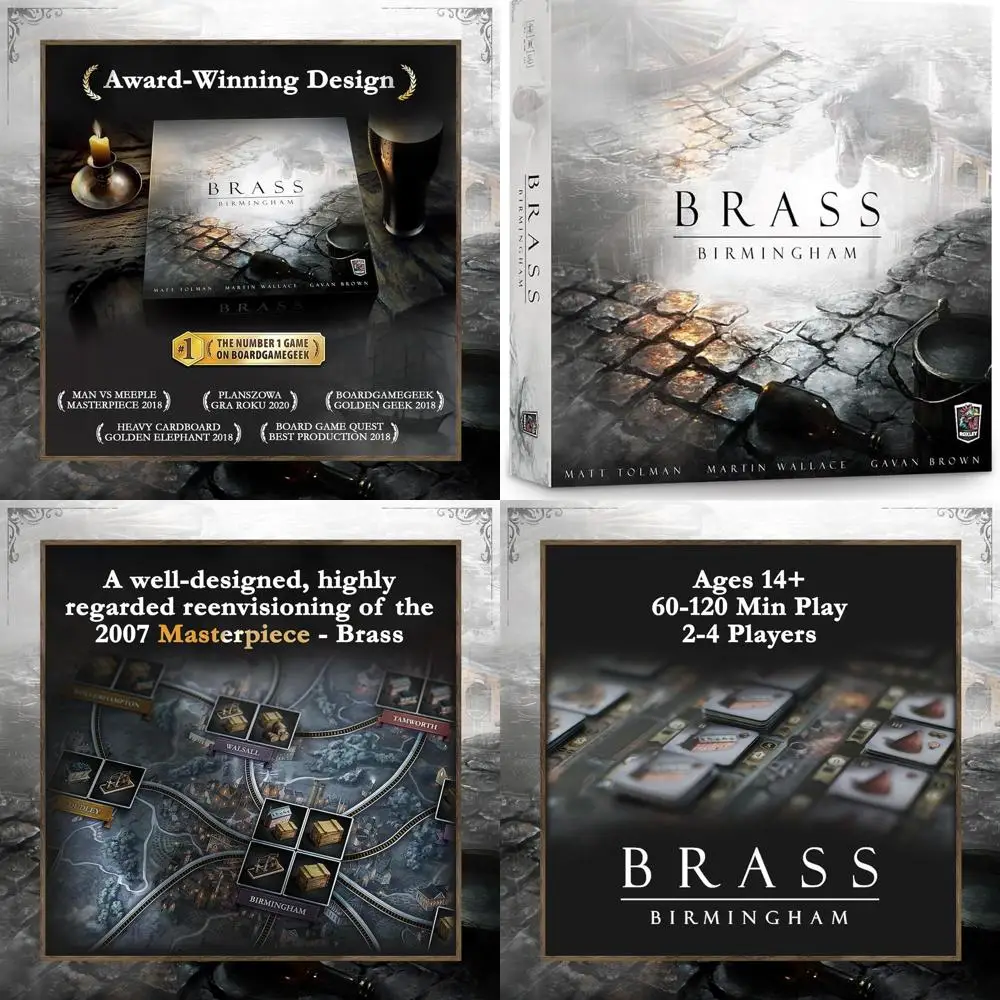 

Латунь: Бirmingham - Настольная игра по экономической стратегии для 2-4 игроков, 14 лет, 60–120 минут. Время воспроизведения.