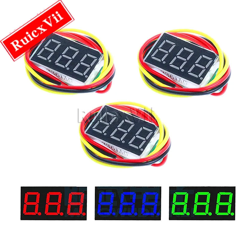 

5PCS 0.36-inch LED digital tube mini voltmeter DC0-100V 3-wire voltage tester instrument